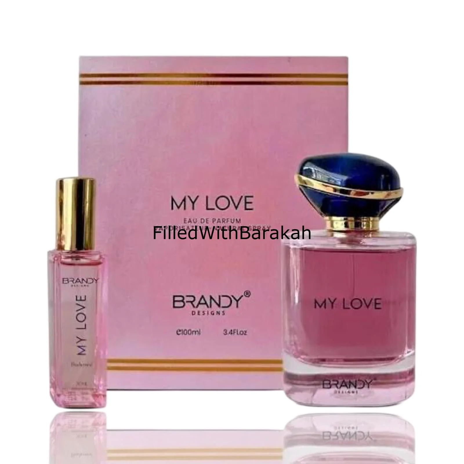 My Love Romantic Floral Perfume Gift Set by Brandy Designs